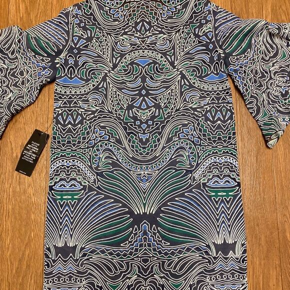 NWT BCBGMAXAZRIA Abstract Patterned Shift Dress PTP 20”-21” - Picture 4 of 5
